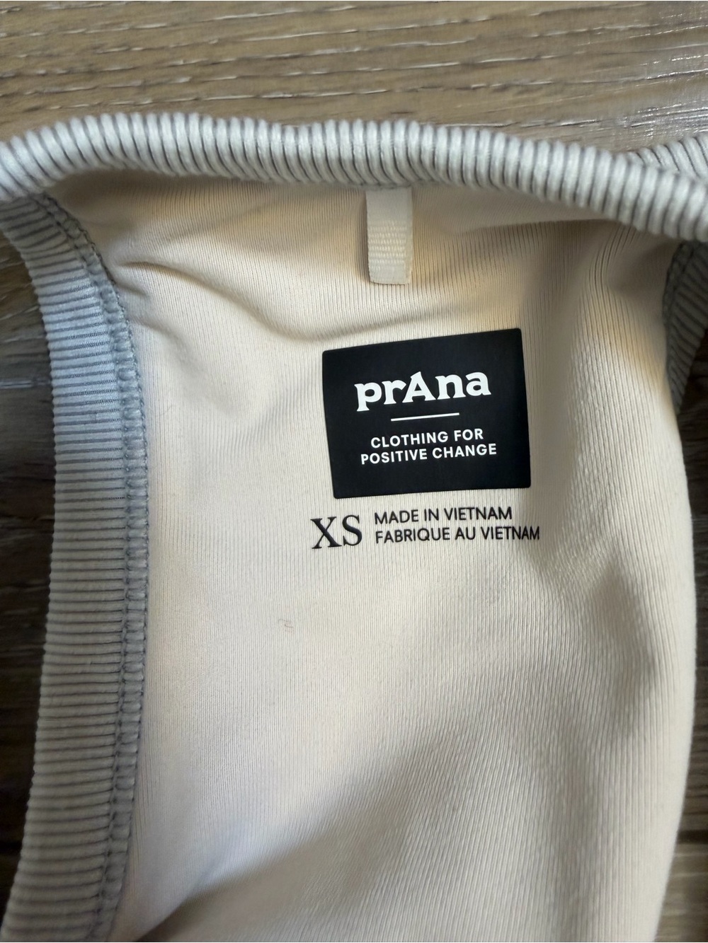 Prana White Ribbed Racerback Cropped Tank - Picture 4 of 4